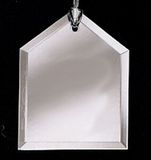 Custom 108-SLN6102  - Beveled House Clear Mirror Ornament