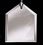 Custom 108-SLN6102  - Beveled House Clear Mirror Ornament, Price/piece