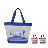 Custom Clear Zipper Tote with Large Imprint Area, 18 1/2