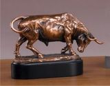 Custom Charging Bull Resin Award (8