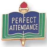 Blank Enamel Academic Award Pin (Perfect Attendance), 13/16