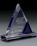 Custom Cobalt Peak Crystal Award, 6 1/2