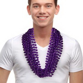 Blank Purple 33" 12mm Bead Necklaces