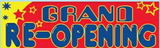 Blank 10' Multi-Colored Vinyl Message Banner (Grand Re-Opening)