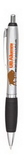 Custom El Gripper Retractable Pen w/ Silver Accent - in Full Color