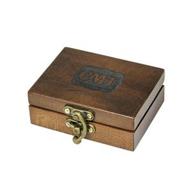 Custom Small Medallion Box w/Latch, 4" L x 3" W x 1.435" H