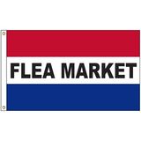 Custom Flea Market 3' x 5' Message Flag with Heading and Grommets