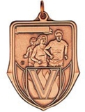 Custom 100 Series Stock Medal (Runners) Gold, Silver, Bronze