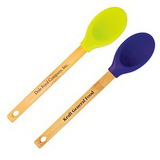Custom Silicone Spoon with Bamboo Handle, 12