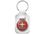 Custom Rectangular Top Grain Leather Key Tag with Round Acrylic Dome, Price/piece