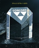 Custom Pentagon Paperweight Crystal Award Trophy., 3