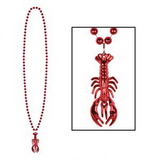 Custom Beads w/ Crawfish Medallion (3 Beads per Card), 33