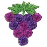 Custom Food Embroidered Applique - Large Grape Bunch