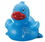 Blank Rubber Autism Awareness Duck, 3 1/2" L x 3" W x 3 1/4" H