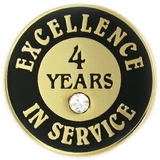 Blank Excellence In Service Pin - 4 Years, 3/4