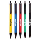 Custom Retractable Pen w/ Solid Barrel & Black Trim