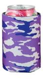 Custom Purple Camo Pocket Coolie Can Cover (4 Color Process)