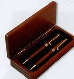 Custom Rosewood Pen Case w/ 2 Pens