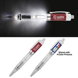 Custom Light Up Pen w/ White Color LED Light, 5 3/4