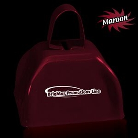 Custom 3" Maroon Metal Cowbell