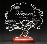 Custom 386-AP0TREESRBZ  - Tree-Of-Life Award-Clear Acrylic