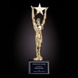 Custom Signature Series Star Achievement Award w/ Black Marble Base (14