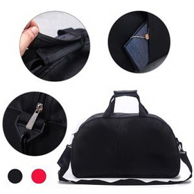 Custom Black Duffle Bag, 18 1/2" W x 11 1/2" H x 7" D