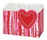 Blank Swirly Hearts Small Basket Box, 6.75