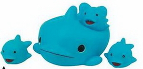 Rubber Dolphin 4 Piece Big Family