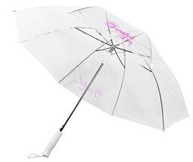 Custom Basic Clear Auto Open Umbrella, 46" Diameter