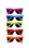 Custom Solid Color Neon Sunglasses, 2" H x 5.5" L, Price/piece