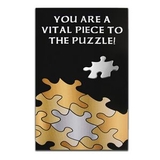 Blank Puzzle Piece Pin With Presentation Card, 4 1/4