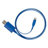 Custom 2-In-1 Light Up Charging Cable, 40 1/4