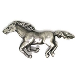 Blank Animal Pin - Antique Silver Horse, 5/8