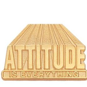 Blank Motivational Lapel Pins (Attitude is Everything), 1" L x 3/4" W