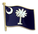Blank South Carolina State Flag Pin