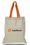 Custom Economy 6 Oz. Natural 100 percent Cotton Tote Bag w/Contrast Handles - 1 Color (15"x16"), Price/piece