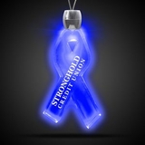 Custom Blue Ribbon Light Up Pendants