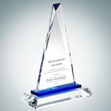 Custom Blue Paramount Optical Crystal Award Plaque, 10