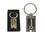 Custom Shiny chrome finished rectangular metal key holder with gift case, 1" L x 3" W, Price/piece
