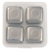 Custom Stainless Steel Ice Cubes In Case, 2 1/2