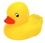 Custom Rubber Cutie Duck, 3 3/4" L x 3" W x 2 7/8" H, Price/piece