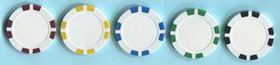 Custom Magnetic Poker Chips - Tsr 8 Stripe, 1 9/16" Diameter X .130" Thick