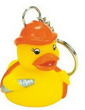 Custom Rubber Fireman Duck Key Chain