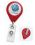 Premium Plastic Custom Badge Reels with Swivel Clip, solid colors, 1.5" Diameter x 34" L, Price/piece