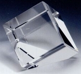 Custom Large Cube Paperweight W/ Triangle Bottom, 3 7/8