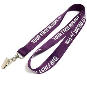 Custom Purple Lanyard Polyester 3/4"W Screen