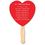 Custom 6-1/2"x7" Heart Stock Hand Fans (Single Side) one color, Price/piece
