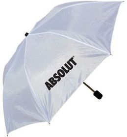 Custom Foldable Umbrella - 40" Arc and Folds Into Compact 13" (White)
