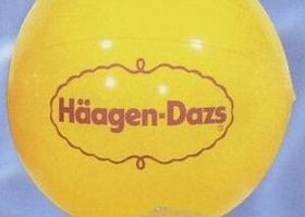 Custom Inflatable Solid Color Beachball / 24" - Yellow